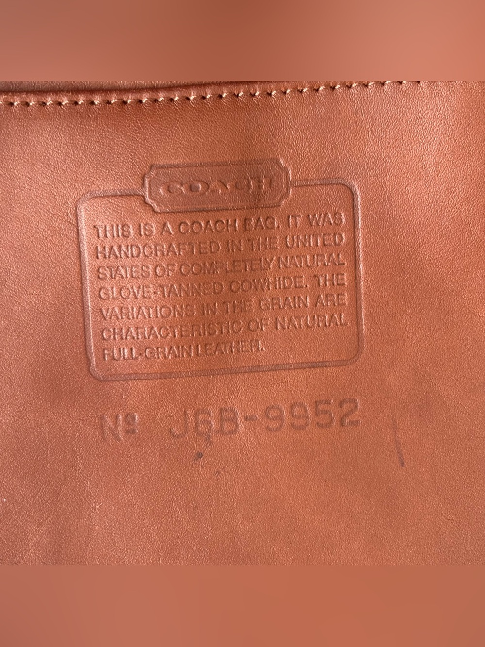 Vintage COACH Lula’s Legacy British Tan Leather Drawstring Bucket Bag - Picture 8 of 9